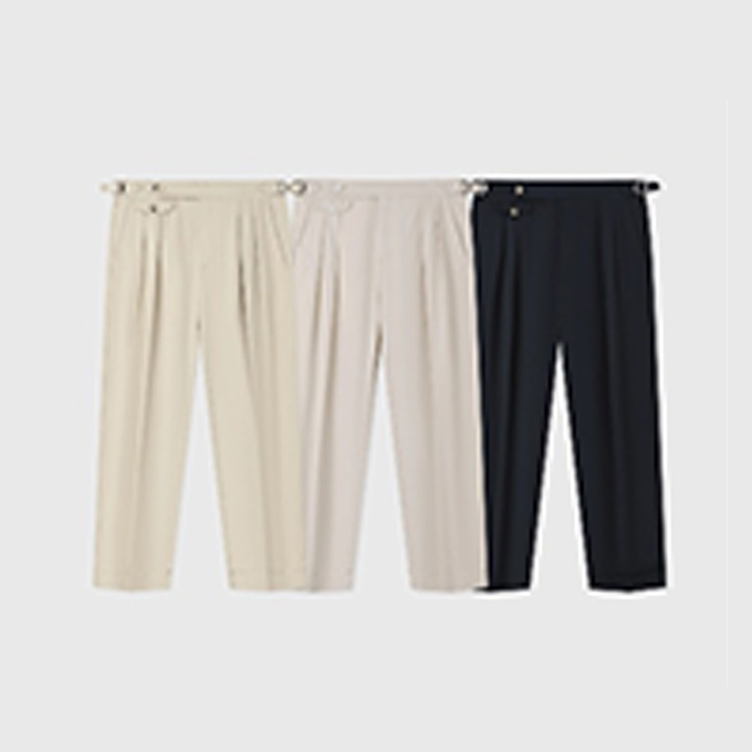 brunello cucinelli batavia cotton pleated straight leg trousers